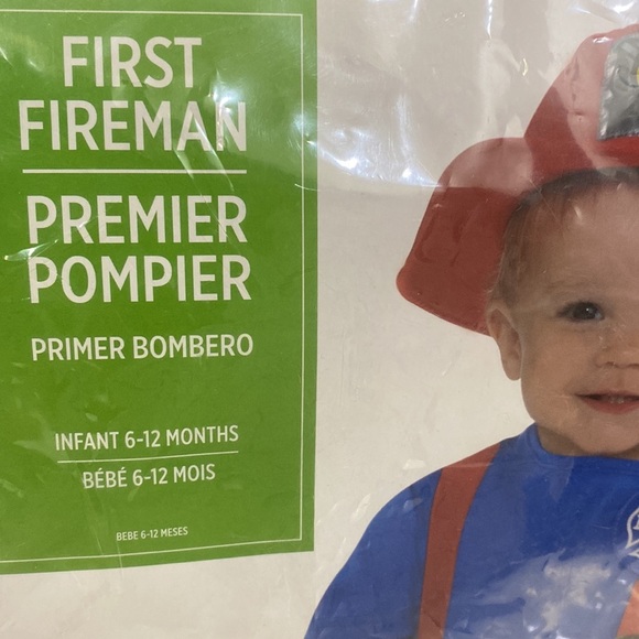 NEW🔥FIREMAN COSTUME🔥👩‍🚒6-12 MO INFANT 👩‍🚒🔥PARTY CITY - Picture 10 of 10